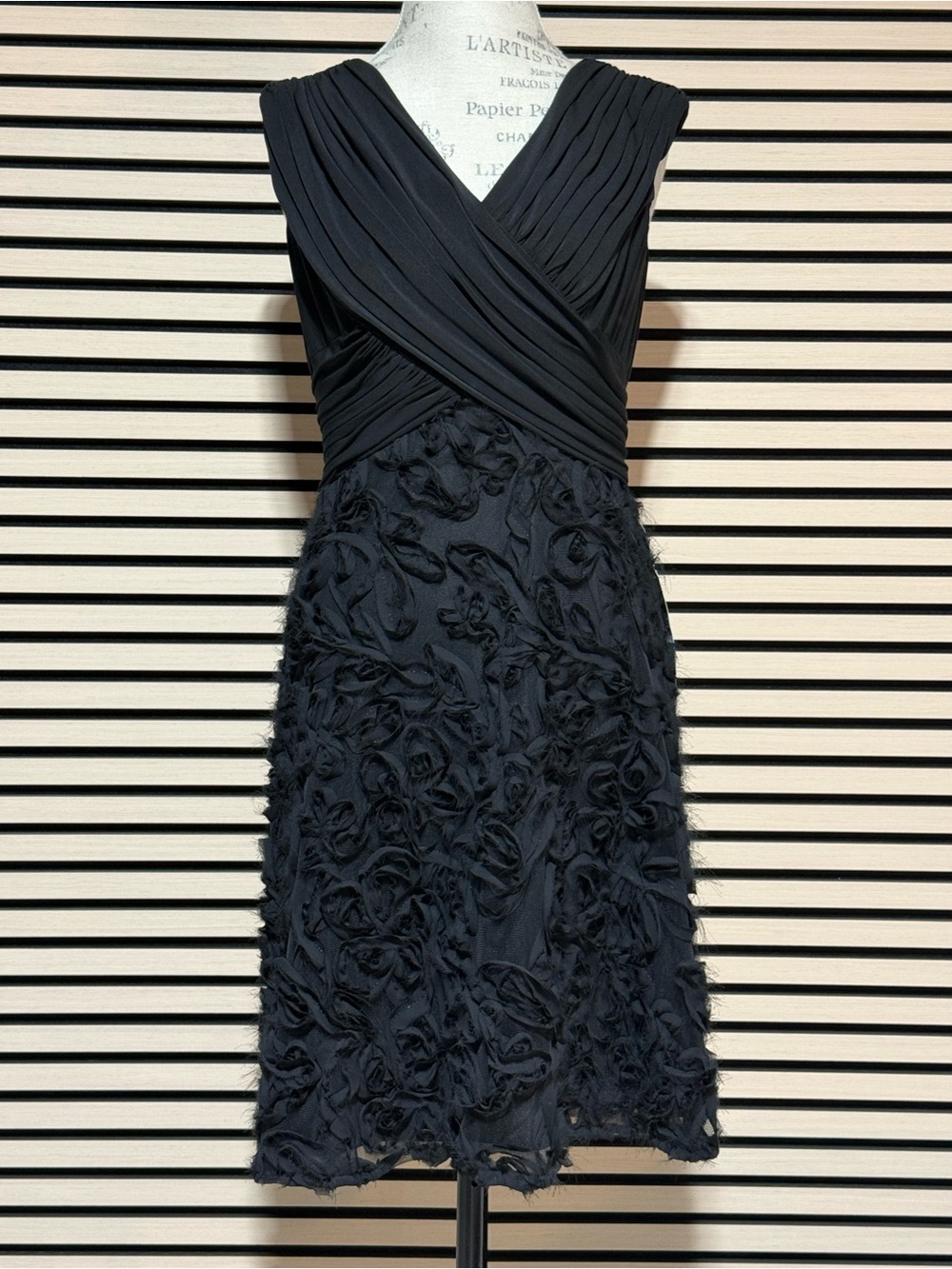 Patra Black Textured Midi Dress